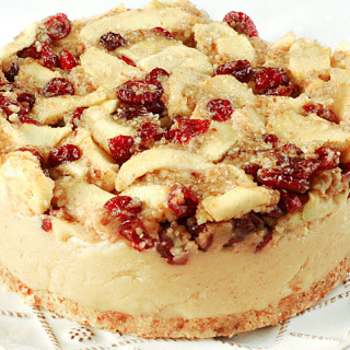 Vegan Apple And Cranberry Cheesecake