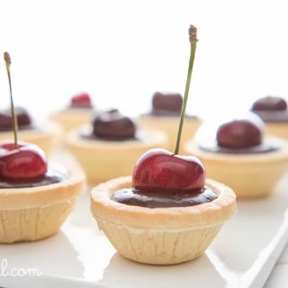 Vegan Chocolate And Cherry Custard Tarts