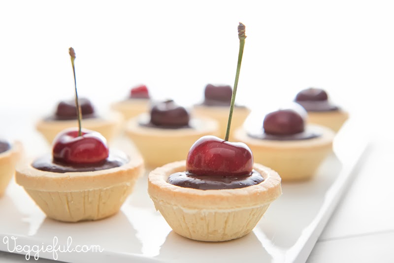 Vegan Chocolate And Cherry Custard Tarts