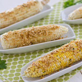 Grilled Cob Corn With Roasted Peanuts