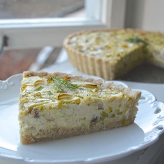 Leek and Mushroom Vegan Quiche