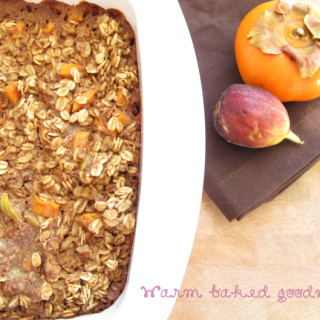 Persimmon and Fig Baked Oatmeal