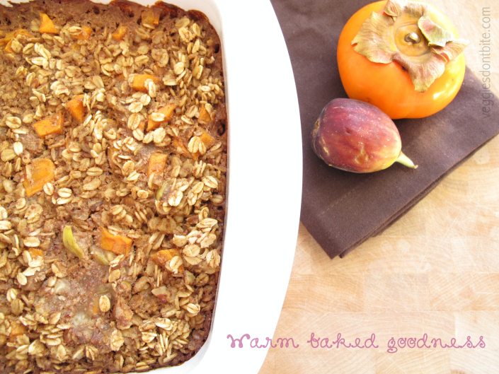 Persimmon and Fig Baked Oatmeal