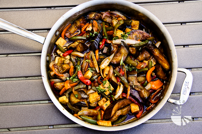 Thai and Basil Fried Eggplant