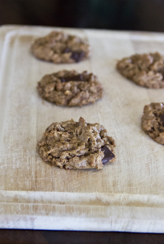 Almond Butter Choc Chip Cookies