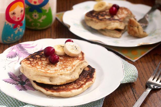 Eggnog with Banana Pancakes