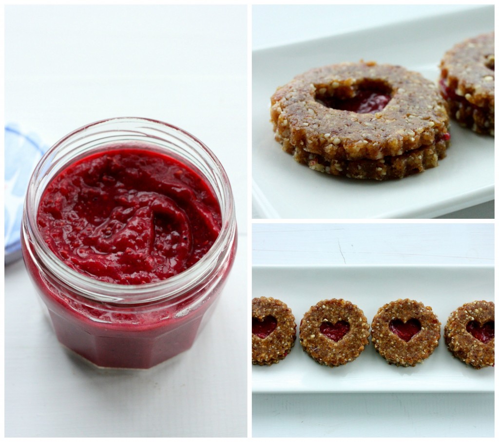 Hazelnut and Raspberry Chia Jam Cookies