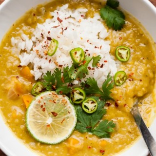 Coconut Lentil Soup With Lemongrass