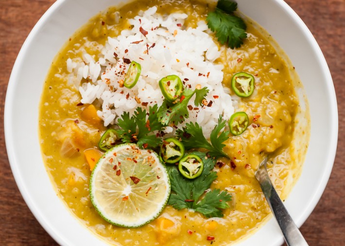 Coconut Lentil Soup With Lemongrass