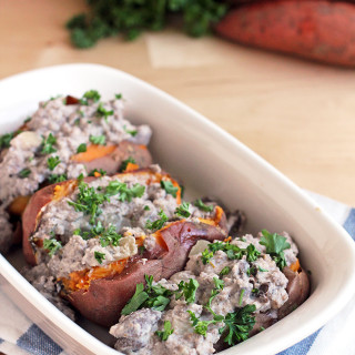 Mushroom Stuffed Yams