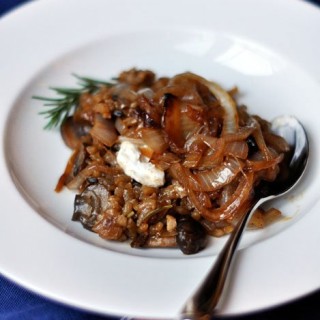 Mushroom and Caramelized Onion Risotto