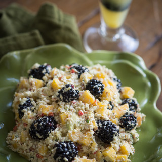 Raw Blackberry and Almond Pate Salad