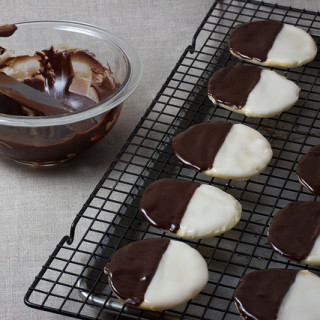 Vegan Black and White Cookies