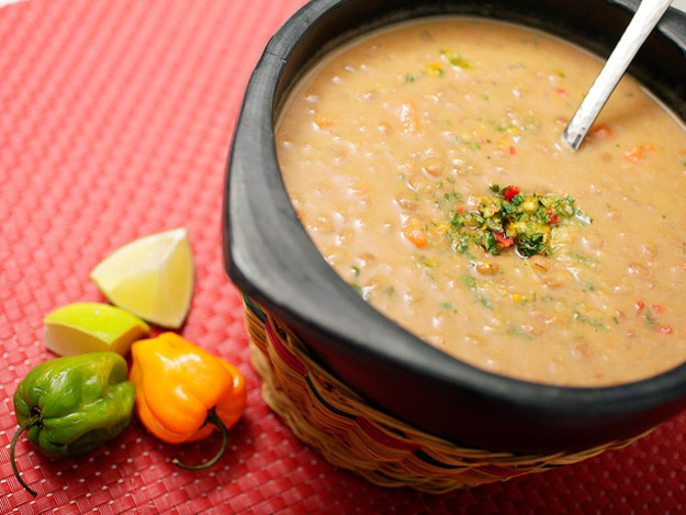 Lentil and Coconut Soup with Cilantro-Habanero Gremolata