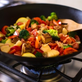 Sweet and Sour Stir-Fried Vegetables with Seitan