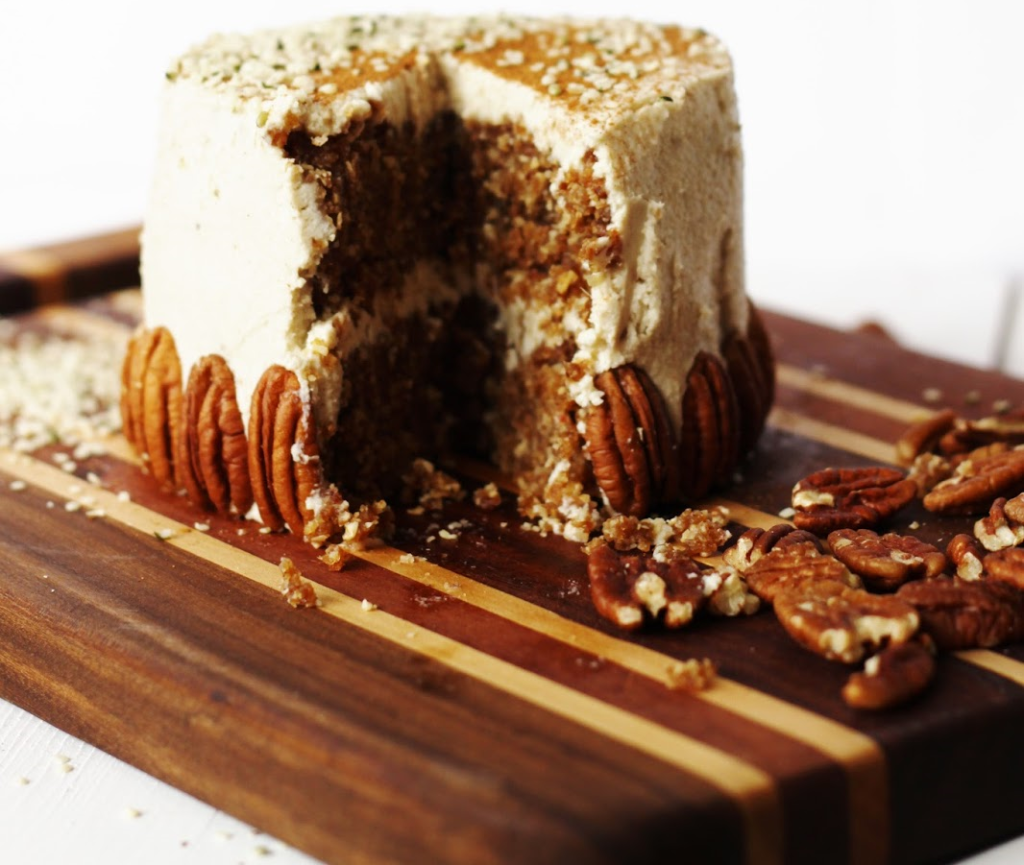 Vegan Oat and Pecan Cake