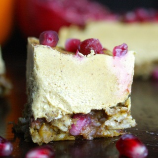 Vegan Pumpkin and Pomegranate Cheesecake