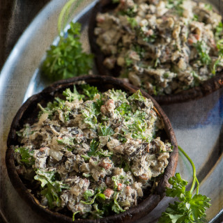 Stuffed Mushrooms with Sunflower Seed Sage