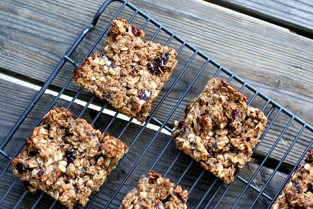 Cranberry and Walnut Granola Bars