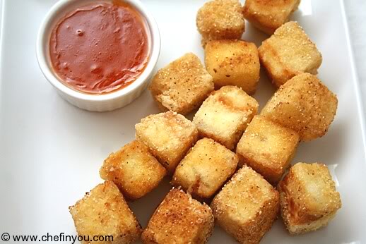 Crispy Fried Tofu with Homemade Sweet Chili Sauce