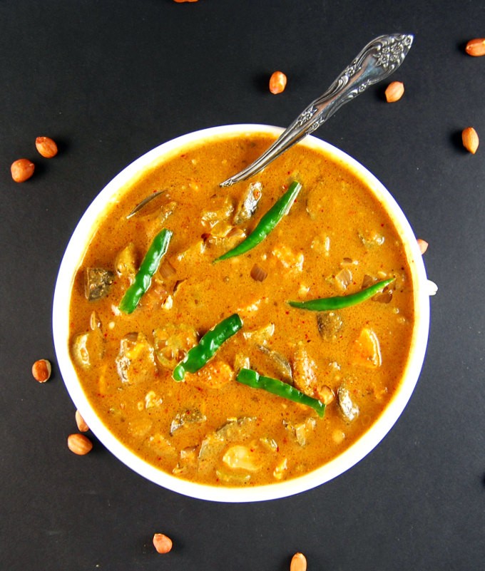 Eggplant and Okra Peanut Stew