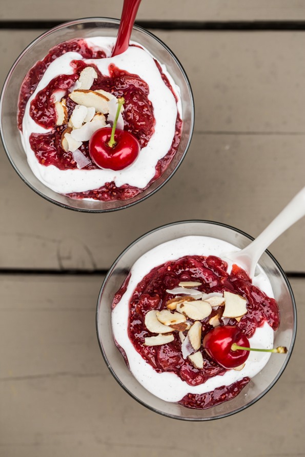 Vegan Cherry and Strawberry Fool