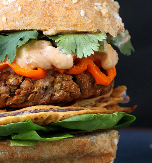 Cauliflower And Red Lentil Vegan Burger