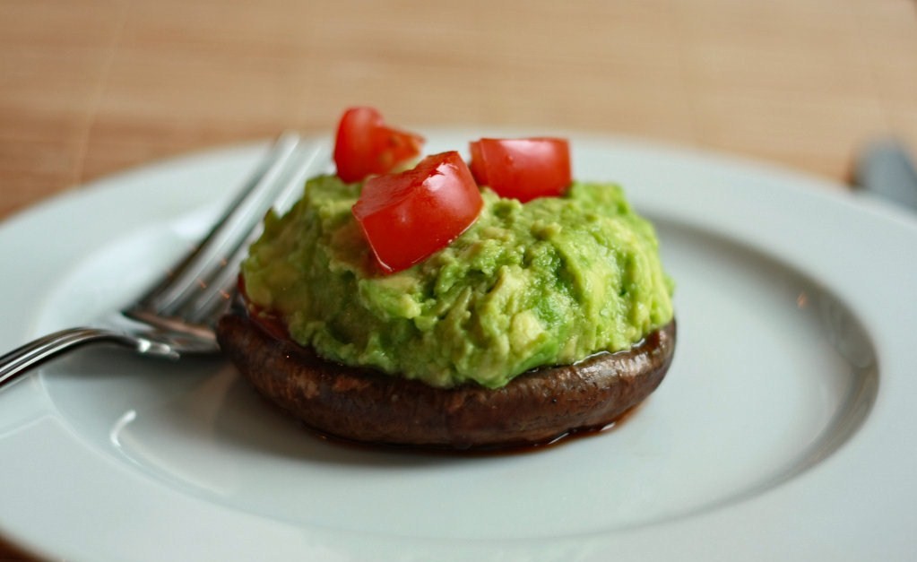 Portobello Mushroom with Guacamole