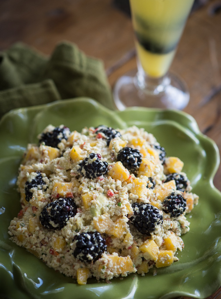 Raw Blackberry and Almond Pate Salad