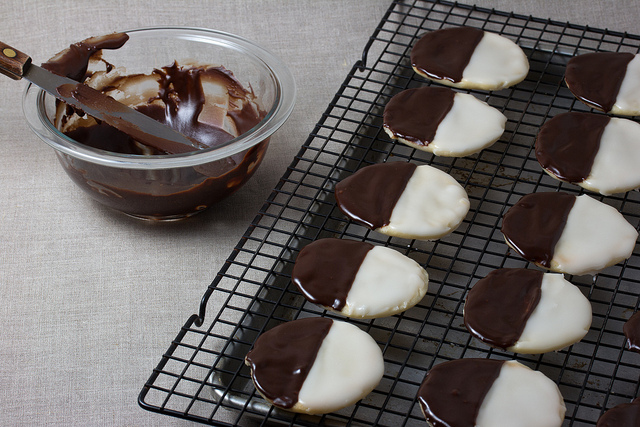 Vegan Black and White Cookies