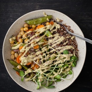 Roasted Vegetable and Chickpea Bowl