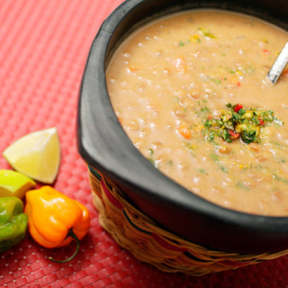 Lentil and Coconut Soup with Cilantro-Habanero Gremolata